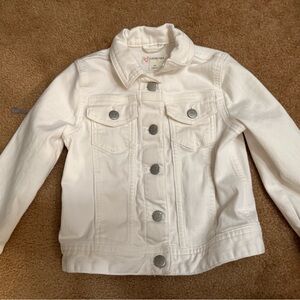 J.Crew CrewCuts Girls' white denim jacket Sz 4-5
